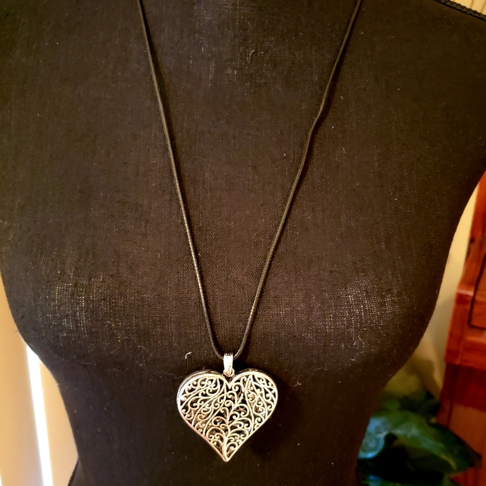 Silver heart necklace